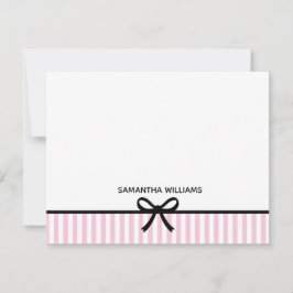 Rosa Rosa Moderne Elegante Girly Monogram Name Mitteilungskarte