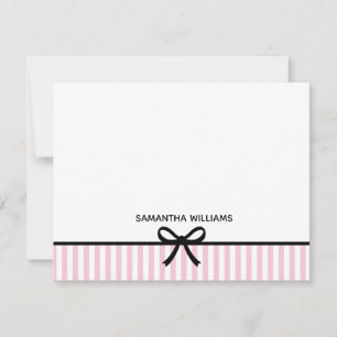 Rosa Rosa Moderne Elegante Girly Monogram Name Mitteilungskarte