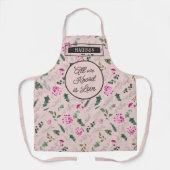 Rosa Rosa Modernes Boho Chic Urlaubserlebnis Schürze (Vorderseite)