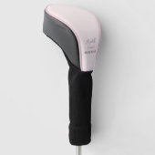 Rosa Rosa Modernes Minimalistisch Golf Headcover (angewinkelt)