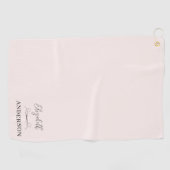 Rosa Rosa Modernes Minimalistisch Golfhandtuch (Horizontal)