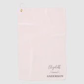 Rosa Rosa Modernes Minimalistisch Golfhandtuch (Vorderseite)