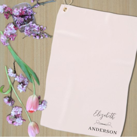 Rosa Rosa Modernes Minimalistisch Golfhandtuch