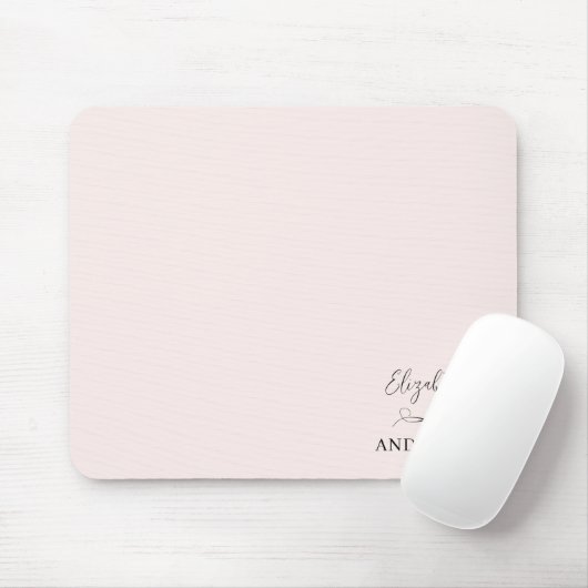 Rosa Rosa Modernes Minimalistisch Mousepad (Mit Mouse)