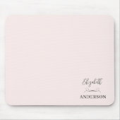 Rosa Rosa Modernes Minimalistisch Mousepad (Vorne)