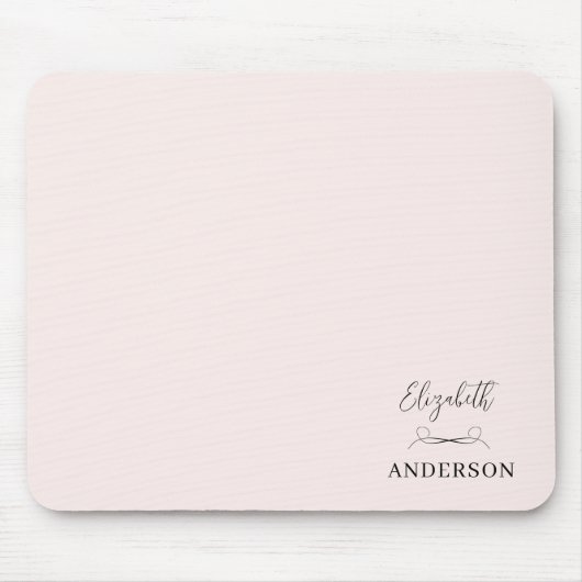 Rosa Rosa Modernes Minimalistisch Mousepad (Vorne)