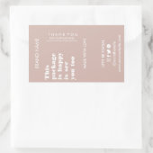 Rosa Rosa Modernes Minimalistisch Rechteckiger Aufkleber (Tasche)