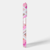 Rosa-Rosa-Monogramm kariert magentafarben Case-Mate iPhone Hülle (Rückseite / Rechts)