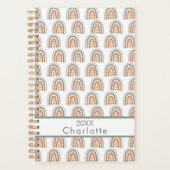 Rosa-Rosa-Monogramm-Name Planer (Vorderseite)