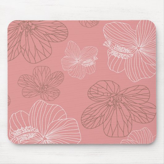 Rosa Rosa Mousepad (Vorne)