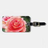 Rosa rosa nah-up Foto schön stilvoll modern Gepäckanhänger (Vorderseite horizontal)
