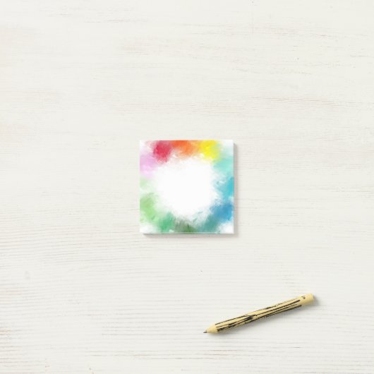 Rosa Rosa Orange Yellow Green Post-it Klebezettel (Auf Schreibtisch)