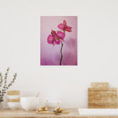 Rosa Rosa Orchideen Poster (Küche)