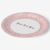 Rosa Rosa Pappteller (Schrägansicht)