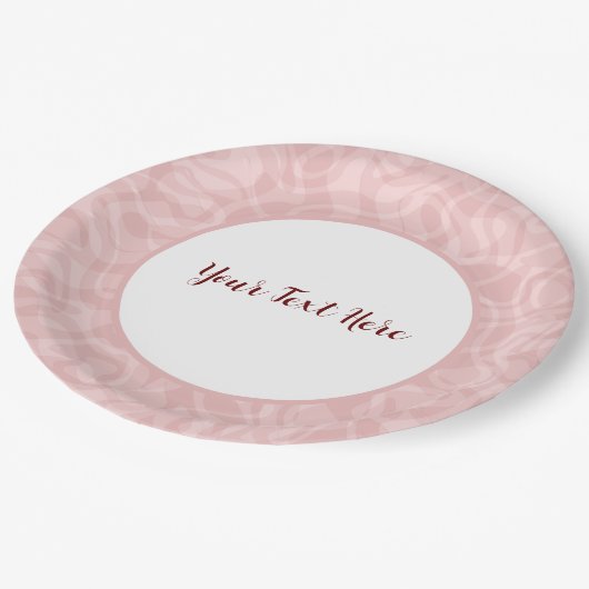 Rosa Rosa Pappteller (Schrägansicht)