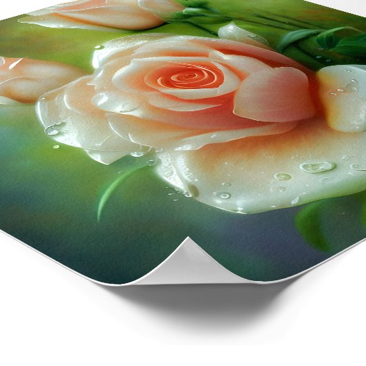 Rosa Rosa Poster (Ecke)