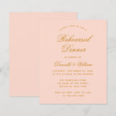 Rosa Rosa Probe Abendessen Einladung (Vorne/Hinten)