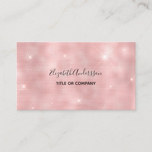 Rosa Rosa qr-Code Visitenkarte (Vorderseite)