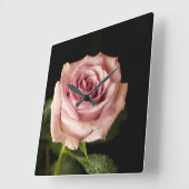 Rosa Rosa Quadratische Wanduhr (Winkel)