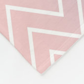 Rosa Rosa Quarz Zickzack Fleecedecke (Ecke)