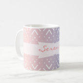 Rosa Rosa Quarz Zickzack Kaffeetasse (Vorderseite Links)