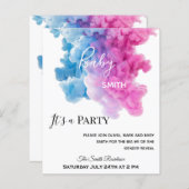 Rosa Rosa-Rauchen: Einladung (Vorne/Hinten)