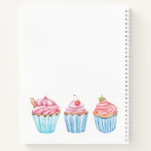 Rosa-Rosa-Rezept Blaue Kuchen Name Notizblock (Rückseite)