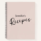 Rosa Rosa Rezept Notizblock (Vorderseite)