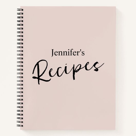 Rosa Rosa Rezept Notizblock (Vorderseite)