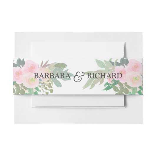 Rosa Rosa Romantik Einladungsbanderole (Vorderseite Beispiel)