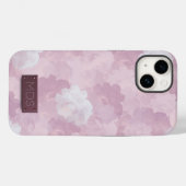 Rosa Rosa Romantische Floral Monogramm Case-Mate iPhone Hülle (Rückseite (Horizontal))