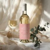 Rosa Rosa Romantisches Wappen Monogram Weinetikett