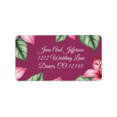 Rosa Rosa Rosa Adressaufkleber (Vorne)