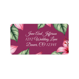 Rosa Rosa Rosa Adressaufkleber