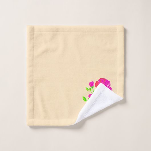 Rosa Rosa Rosa Badhandtuch Set (Waschlappen)