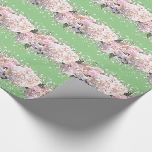 Rosa, rosa, rosa Blume Geschenkpapier (Ecke)