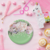 Rosa, rosa, rosa Blume Pappteller (Party)