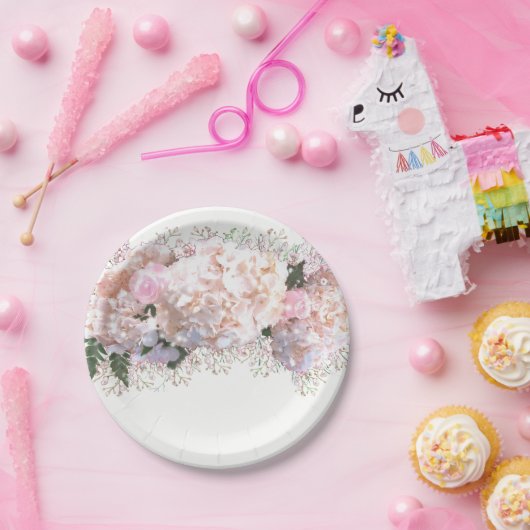 Rosa, rosa, rosa Blume Pappteller (Party)