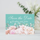 Rosa, rosa, rosa Blume Save The Date (Stehend Vorderseite)