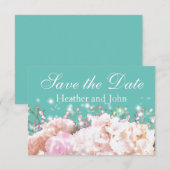 Rosa, rosa, rosa Blume Save The Date (Vorne/Hinten)