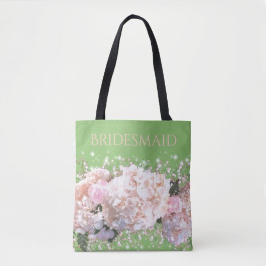Rosa, rosa, rosa Blume Tasche (Vorderseite)