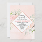 Rosa Rosa Rosa Blütenbrunch Einladung (Vorderseite)