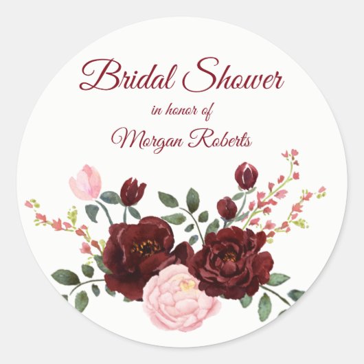 Rosa rosa rosa Brautparty Runder Aufkleber (Vorderseite)