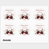 Rosa rosa rosa Brautparty Runder Aufkleber (Blatt)