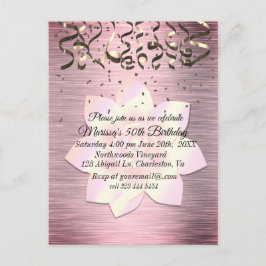 Rosa Rosa Rosa Elegante Lotus Blume Postkarte