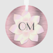 Rosa Rosa Rosa Elegante Lotus OM Ornament (Rückseite)