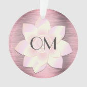 Rosa Rosa Rosa Elegante Lotus OM Ornament (Vorderseite)