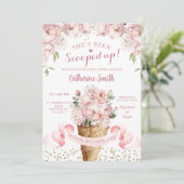 Rosa Rosa Rosa Erdnusseis Brautparty Einladung (Stehend Vorderseite)