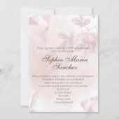 Rosa rosa rosa floral español fraseología einladung (Vorderseite)