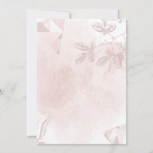 Rosa rosa rosa floral español fraseología einladung (Rückseite)